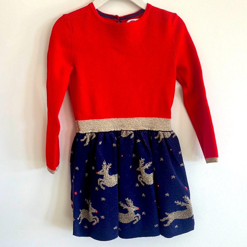 Mini Boden Perfect Holiday Sweater Dress